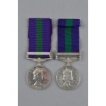 TWO GENERAL SERVICE MEDALS, ERII Malaya Bar, correctly named to 5038528 ACI (Air Combat