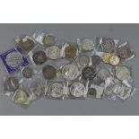 A GROUP OF SILVER COINAGE, to include 1821, 1844, 1891 Crowns, Double Florins, a Bahamas 1972 429