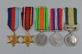 PRE AND WWII GROUP OF FIVE MEDALS, to 5932412 CPL. A. George, Suffolk Reg't consisting 1939-45,