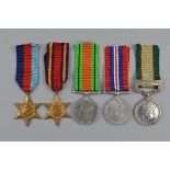 PRE AND WWII GROUP OF FIVE MEDALS, to 5932412 CPL. A. George, Suffolk Reg't consisting 1939-45,