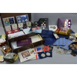 WHITMAN FOLDERS, fifteen of mixed UK coinage with .500 silver, twelve £5 coins, most Royal Mint