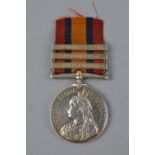 QSA MEDAL, bars (Driefontein, Paardeberg, Relief of Kimberley), correctly named to 5559 Pte J.