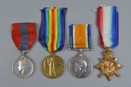 A WWI GROUP OF MEDALS, to include 1914-15 Star trio correctly named to 71167 Pte J.J. Hadley RAMC,