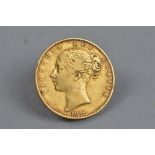 A FULL GOLD SOVEREIGN 1844, shield back