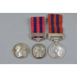 THREE INDIA GENERAL SERVICE MEDALS 1854, bar Kachin Hills 1892-93, named to 2948 Pte A. Turner,