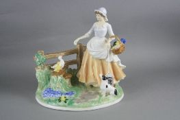 A LIMITED EDITION ROYAL WORCESTER FIGURE GROUP, 'Bluebell Time' No.38/450