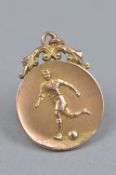 A 9CT FOOTBALL MEDAL, 'Robert Hughes & Co Charity Football Cup Winners 1929-30' R Signals S G M F