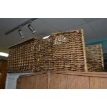 A WICKER BASKET, and a wicker open carrying basket (2)