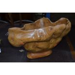 A TEAK ROOT FRUIT BOWL