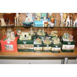 THIRTEEN BOXED LILLIPUT LANE COLLECTORS FAIRS SCULPTURES, to include 'Arbury Lodge' 1997, 'The