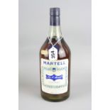 A BOTTLE OF MARTELL COGNAC, blue labelling, circa 1960's, 32 US floz, fill level high shoulder