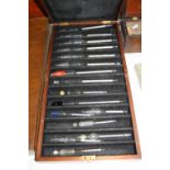 A COLLECTION OF ASSORTED HYDROMETERS, in fitted wooden case (16)