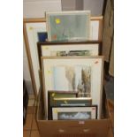 PAINTINGS AND PRINTS, to include McIntyre, Clouds, watercolour, G M Harvey of Burton on Trent,