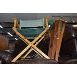 TWO VARIOUS FOLDING DIRECTORS CHAIRS