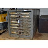 A VINTAGE REMINGTON RAND KARDEX METAL INDEX CARD CABINET