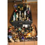 TWO BOXES OF ASSORTED BEERS AND SPIRITS, to include a bottle of Courvoisier Cognac, 1 litre, a