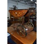 AN ITALIAN STYLE DROP LEAF TEA TROLLEY