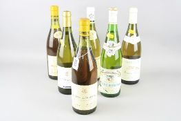 SIX BOTTLES OF FINE FRENCH WHITE WINE, 2 x Meursault Charmes Cote d'Beaune 1969, 1 x bottle of an