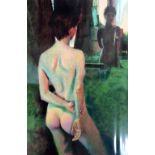 ROLF HARRIS (AUSTRALIAN, 20TH CENTURY) 'Mirrored Image' a limited edition print of a nude woman