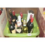 TEN BOTTLES OF ASSORTED RED AND WHITE WINES, and a bottle of Sherry