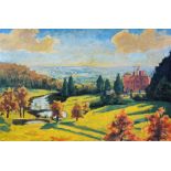 WINSTON CHURCHILL (BRITISH 1874-1965) 'View from Chartwell' a limited edition print 183/750 of a