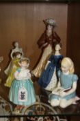 SIX VARIOUS FIGURES, to include Royal Doulton 'Bunny', HN2214, 'Alice', HN2158 and 'Debbie', HN2385,