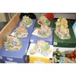 EIGHT BOXED ANNIVERSARY LILLIPUT LANE SCULPTURES, to include 'Cotman Cottage' 1993, 'Gertrude's