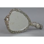 A SILVER HAND MIRROR