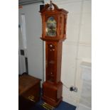 A MODERN MAHOGANY LONGCASE CLOCK, the brass dial signed Emperor Clock Co Ltd, London, approximate