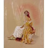 KAY BOYCE (BRITISH, 20TH CENTURY) 'As Time Goes By' a limited edition print of a woman sitting on