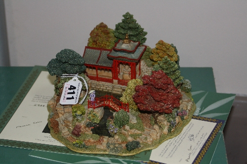 A BOXED LIMITED EDITION LILLIPUT LANE SCULPTURE, modelled as 'Reflections of Jade' No.2988/3950, (