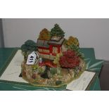 A BOXED LIMITED EDITION LILLIPUT LANE SCULPTURE, modelled as 'Reflections of Jade' No.2988/3950, (