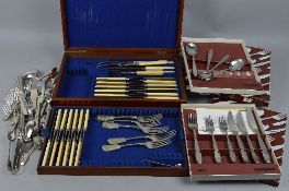 A QUANTITY OF BOXED OLD HALL 'CAMPDEN' CUTLERY, together with canteen and other flatware