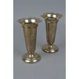 A PAIR OF SILVER VASES, Birmingham 1912