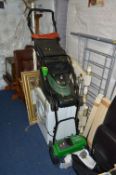 AN ENVOY ELECTRIC LAWN MOWER, with grass box and a battery powered cylinder lawnmower with grassbox,