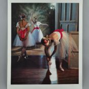 DOUGLAS HOFMANN (AMERICAN CONTEMPORARY) 'RED SASH', a limited edition print 98/195 of Ballet Dancers