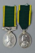 TERRITORIAL EFFICIENCY MEDAL, George V, named to 4259303 Pte T. Madison, 4th Northumberland Fus