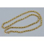 A 9CT ROPE NECKLACE, 45cm, approximate weight 4.6 grams