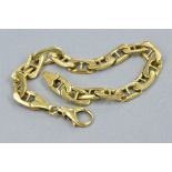 A 585 MARKED GOLD ANCHOR STYLE BRACELET, approximate length 21cm, approximate weight 29.5 grams