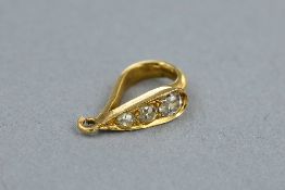 A 22CT DIAMOND PENDANT, approximate weight .4 grams