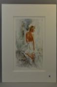 GORDON KING (BRITISH 1939) 'A LOOK', an artist proof print 20/49, signed, titled and numbered in