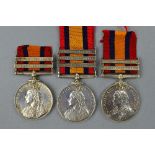 THREE QUEENS SOUTH AFRICA MEDALS, as follows, Bars SA1902, (Orange Free State, Cape Colony bars