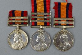 THREE QUEENS SOUTH AFRICA MEDALS, as follows, Bars SA1902, (Orange Free State, Cape Colony bars