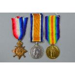 WWI 1914-15 STAR TRIO OF MEDALS, named to 35599 Gnr (Gunner) G. Matthews, RGA, Matthews died aged 28