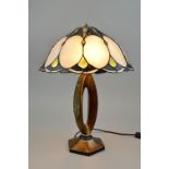 A TIFFANY STYLE TABLE LAMP, approximate height 52cm