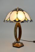A TIFFANY STYLE TABLE LAMP, approximate height 52cm