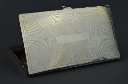 A SILVER CARD CASE, approximate weight 58.9 grams