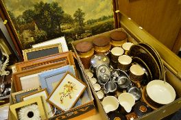 TWO BOXES AND LOOSE PICTURES, Hornsea 'Bronte', Old Hall etc