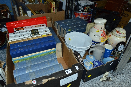 TWO BOXES OF ART RELATED BOOKS, including a set of Benezit and a box of modern ceramics etc (three