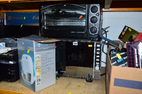 A KENWOOD MICROWAVE, a Cooks essential mini oven and a boxed compact dehumidifier (3)